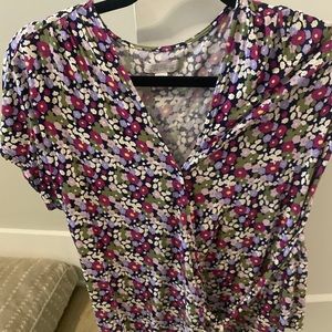14th and Union wrap floral top